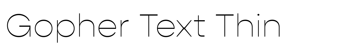 Gopher Text Thin